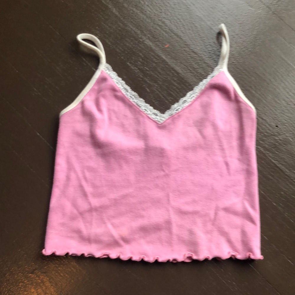 Pink Brandy Melville cropped tank